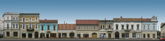 Propunere (2) pentru refațadizarea clădirilor de pe Str. Regele Ferdinand – culoare unitară la parter